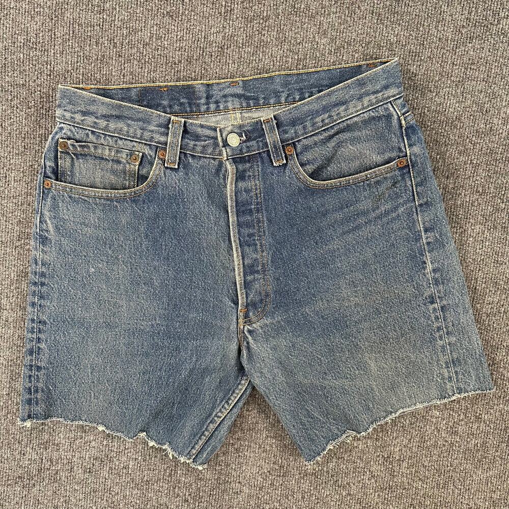 Vtg Levi’s XX 501 Cut-Off Jean Shorts Indie Grunge Raw Hem Button Fly 90's 32